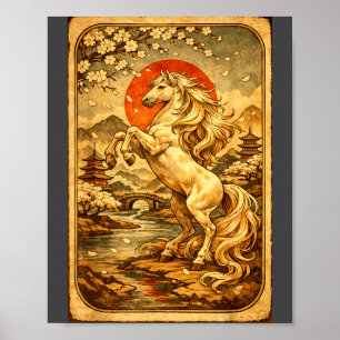 Poster Nouvel An chinois 2026 du Cheval Nouvel An lunaire