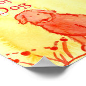 Poster Nouvel An Chinois De La Peinture D'Aquarelle De Ch (Coin)