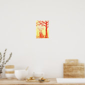 Poster Nouvel An Chinois De La Peinture D'Aquarelle De Ch (Cuisine)