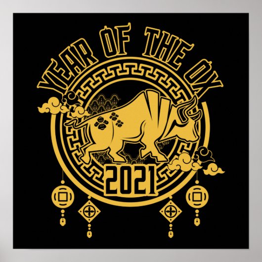 Poster Nouvel An chinois de l'Ox 2021 (Devant)