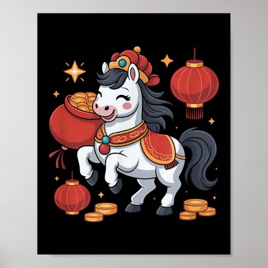 Poster Nouvel An Chinois Du Cheval Vietnamien Chuc Mung (Devant)