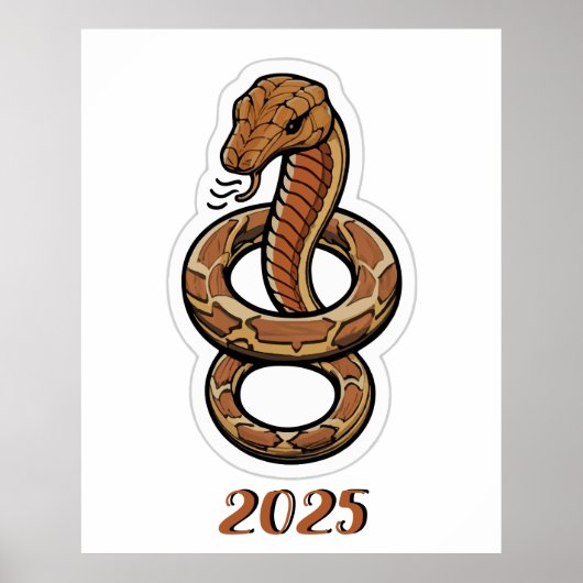 Poster Nouvel An Chinois Du Serpent 2025 (Devant)