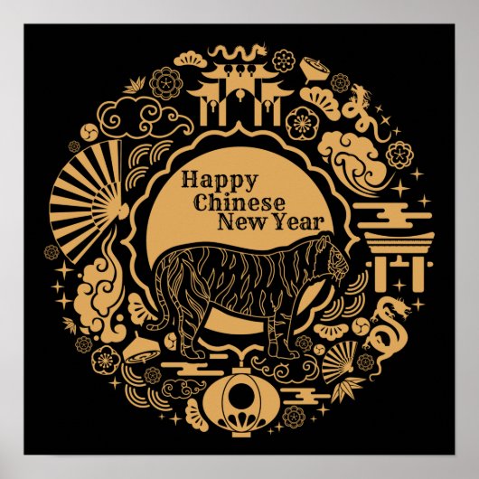 Poster Nouvel An chinois du tigre (Devant)