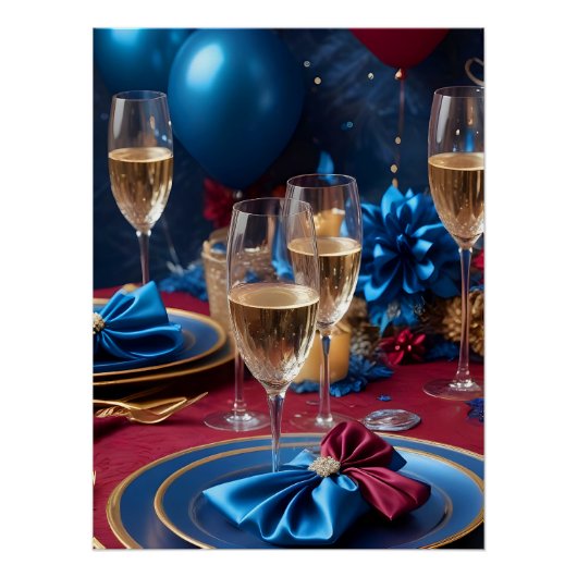 Poster Nouvel An Festive Festive Saison Fête Lumière (Devant)