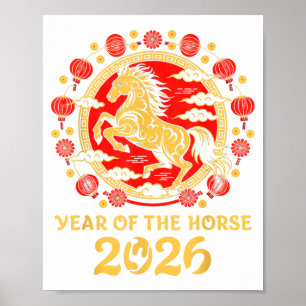 Poster Nouvel An lunaire chinois 2026 Année du Cheval Zod