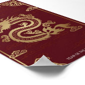 Poster Nouvel An Lunaire Chinois Du Dragon (Coin)