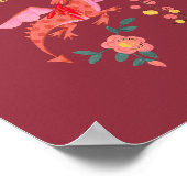 Poster Nouvel An lunaire chinois du rouge dragon (Coin)