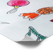 Poster Nouvel an Noël hiver (Coin)