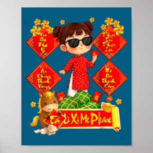 Poster Nouvel An vietnamien 2026 Li Xi Me S'il Vous Plaît