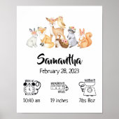 Poster Nouvel état de naissance des animaux de la forêt d (Devant)