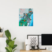 Poster Nouvelle-Angleterre États-Unis (Bureau à domicile)