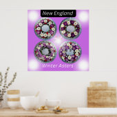 Poster Nouvelle-Angleterre Hiver Asters Wath Wall Art (Cuisine)