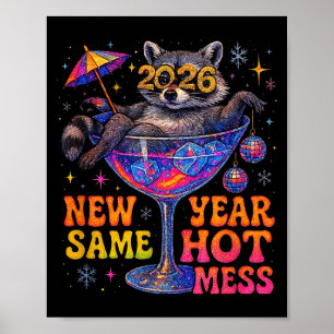 Poster Nouvelle Année 2026 Même Bordel Drôle Cadeau de Ra