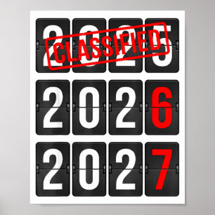 Poster Nouvelle Année 67 Six Sept Compte à rebours Nouvel