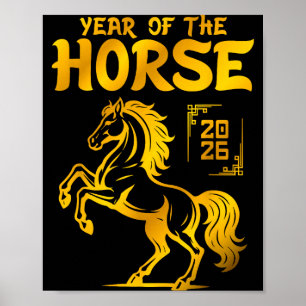 Poster Nouvelle année chinoise 2026 de l'art traditionnel