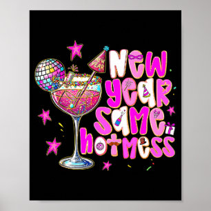 Poster Nouvelle Année Même Chaud Désordre Martini Queue N