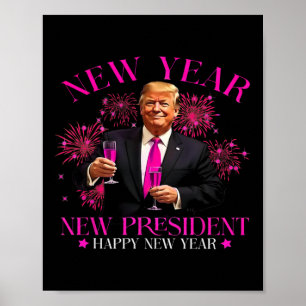 Poster Nouvelle Année Nouveau Président Bonne Année 2025