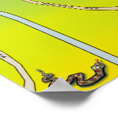 Poster Nouvelle carte Braunfels Texas Cartoon (Coin)