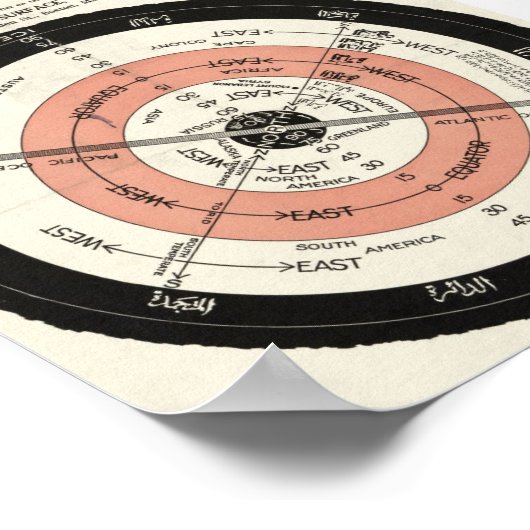 POSTER NOUVELLE CARTE CORRECTE, SURFACE PLATE STATIONNAIR (Coin)