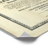 Poster Nouvelle carte de l'Etat de Californie (Coin)