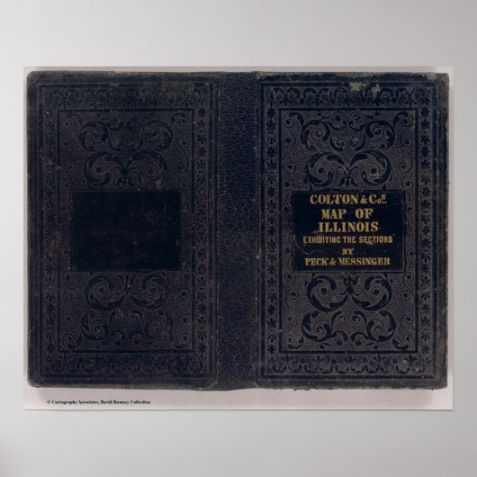 Poster Nouvelle carte de l'état de l'Illinois 3 (Devant)