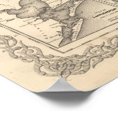 Poster Nouvelle carte de l'état du Texas (Coin)