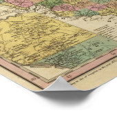 Poster Nouvelle Carte De L'Illinois (Coin)