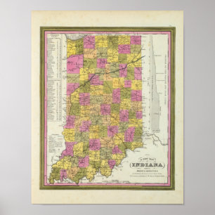 Poster Nouvelle carte de l'Indiana 2