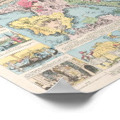 Poster Nouvelle carte d'Europe, Albert Robida (Coin)