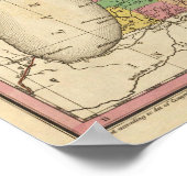 Poster Nouvelle Carte Du Michigan (Coin)