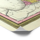 Poster Nouvelle Carte Du Michigan 2 (Coin)