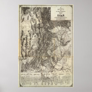 Poster Nouvelle carte géographique et de section de l'Oue