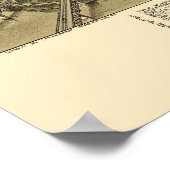 Poster Nouvelle carte panoramique de Brighton, PA - 1901 (Coin)