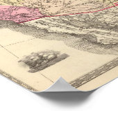 Poster Nouvelle carte routière ferroviaire des États-Unis (Coin)