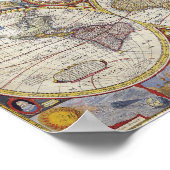 Poster Nouvelle carte vintage du monde (Coin)