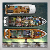 Poster Nouvelle conception de yacht (Devant)