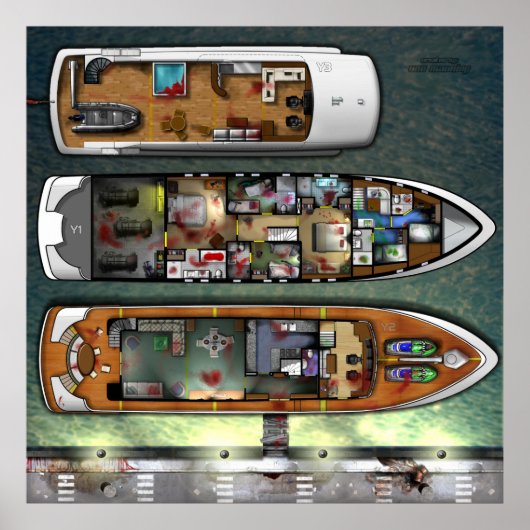 Poster Nouvelle conception de yacht (Devant)