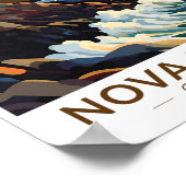 Poster Nouvelle-Écosse Canada Phare Voyage Art Vintage (Coin)