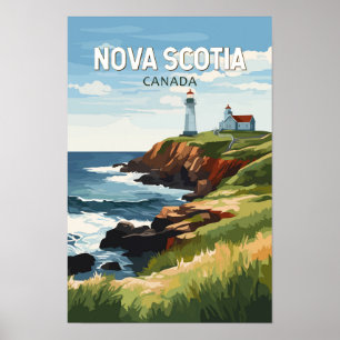 Poster Nouvelle-Écosse Canada Travel Art Vintage