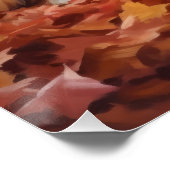 Poster Nouvelle-Écosse Canard Terrier À L'Automne Feuille (Coin)