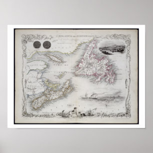 Poster Nouvelle-Écosse et Terre-Neuve, tiré d'une série d