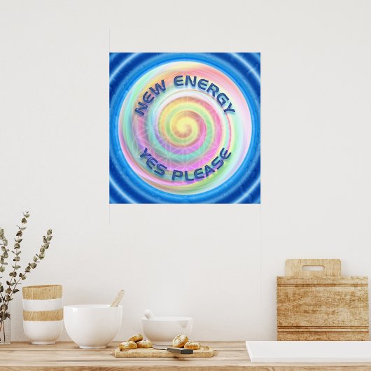 Poster NOUVELLE ÉNERGIE - OUI S'IL VOUS PLAÎT - eau (Cuisine)