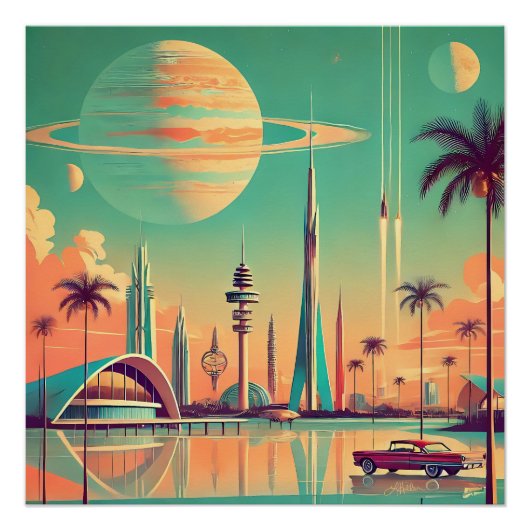 Poster Nouvelle Floride Futuriste Atomique (Devant)