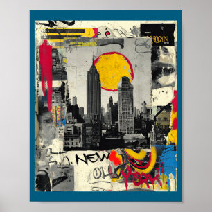 Poster Nouvelle horizon de New york punk grunge vintage r