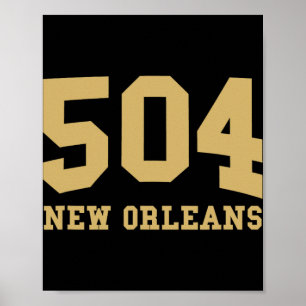 Poster Nouvelle-Orléans Indicatif régional 504 - Fierté d