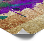 Poster Nouvelle-Orléans, LA | Aquarelle Ville Skyline (Coin)