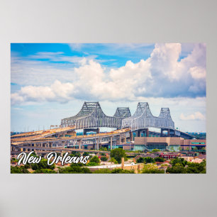 Poster Nouvelle-Orléans, Louisiane, États-Unis