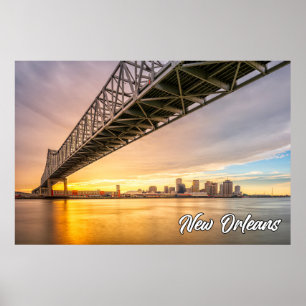 Poster Nouvelle-Orléans, Louisiane, États-Unis