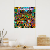 Poster Nouvelle-Orléans, Louisiane S'Amuser (Cuisine)