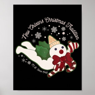 Poster Nouvelle-Orléans M. Bingle Tradition de Noël Bonho